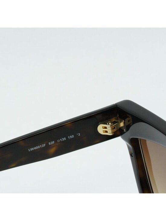 Loewe LW40012F 52F Sunglasses Dark Havana Shield Frame, Gradient Brown Lenses main image 9